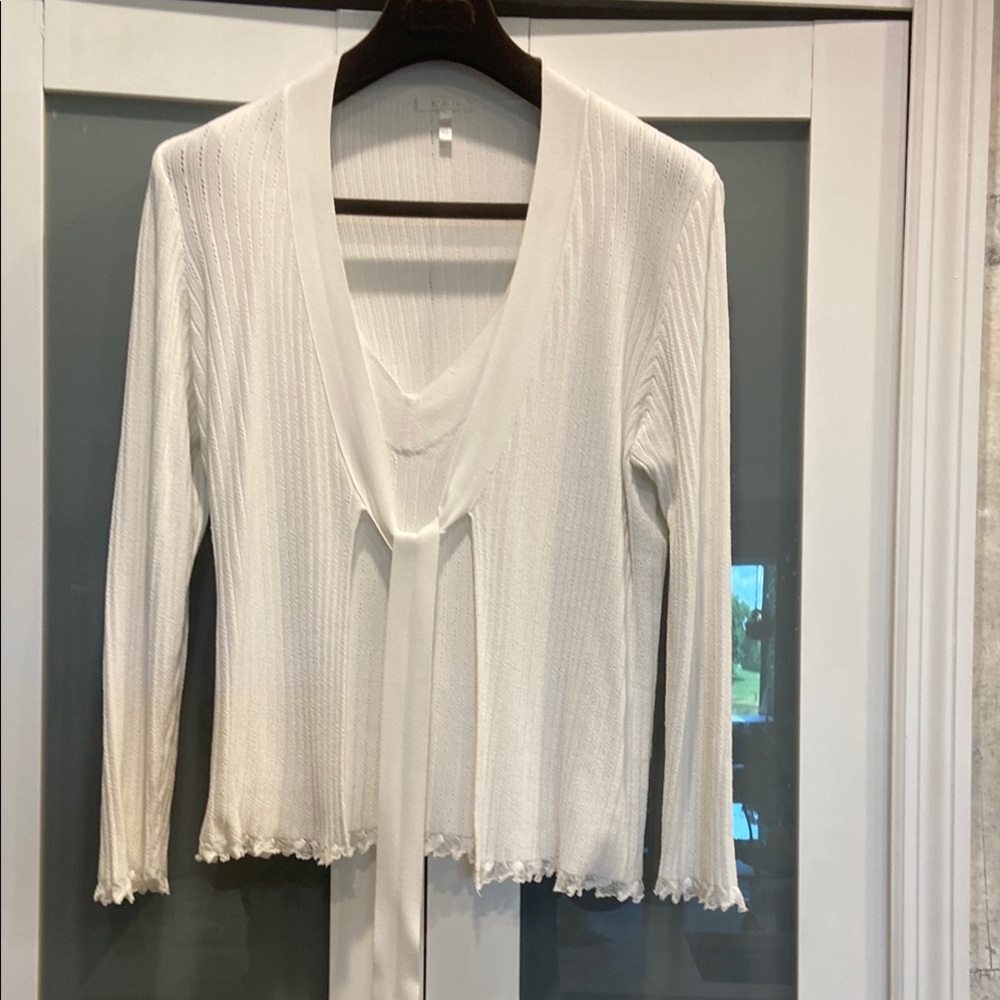 Escada White Knit Top